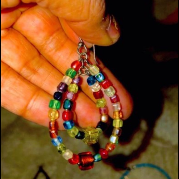 Jewelry - NEW Multi colored beaded boho earrings